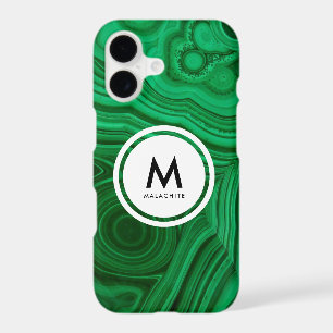 Monogramme Minéral de Malachite - Beau Vert
