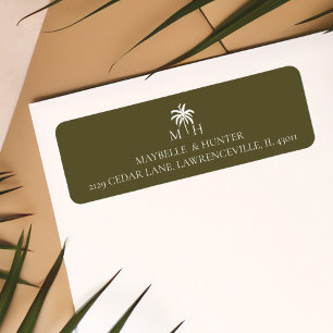 Monogramme minimal de palmiers tropicaux