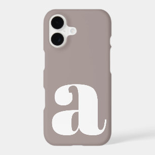 Monogramme Minimaliste Initial en Marron Taupe