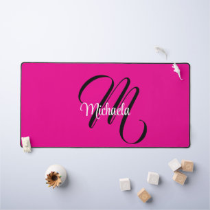Monogramme minimaliste moderne initial nom rose ch