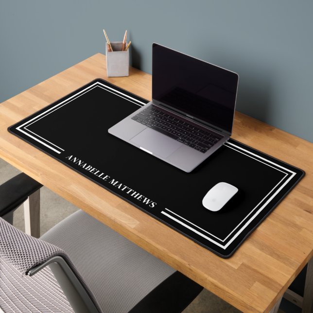 Monogramme Minimaliste Noir (Bureau 2)