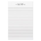 Monogramme minimaliste Nom du script Papier à lett