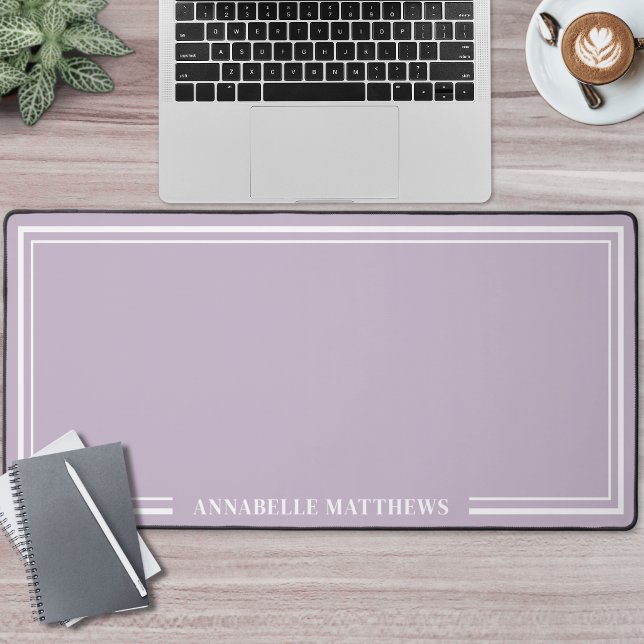 Monogramme Minimaliste Violet (Purple Minimalist Monogram Desk Mat )