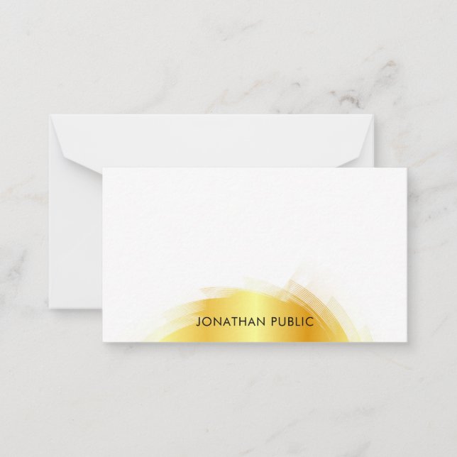 Monogramme Modèle Gold Look Élégant Simple (Devant)