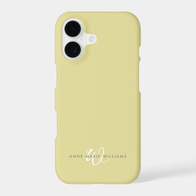 Monogramme Moderne Chartreuse Blanc en Écriture Sc (Verso)