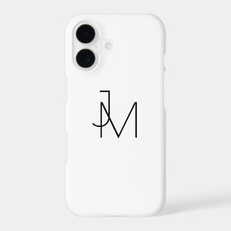 Monogramme moderne de Minimalistic blanc et noir