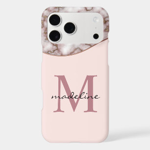 Monogramme Moderne en Or Rose Croûté