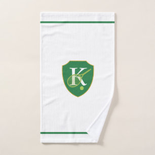 Monogramme moderne Green Crest Tennis