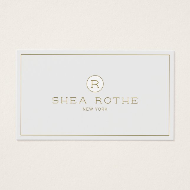 Monogramme moderne gris clair (Devant)