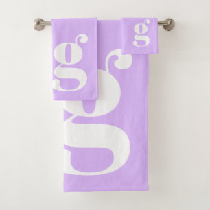 Monogramme Moderne Lettre Initiale Pastel Lavande