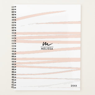 Monogramme moderne Lignes rose pâle Art Abstrait