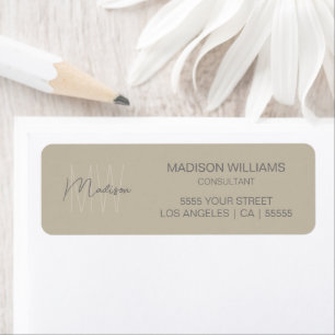 Monogramme moderne Logo Beige Consultant