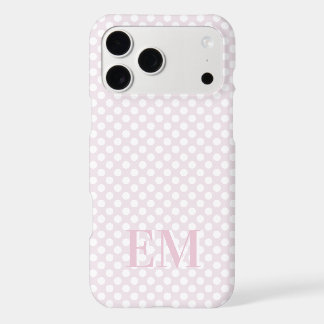 Monogramme Moderne Marque de Points de Polka Rose