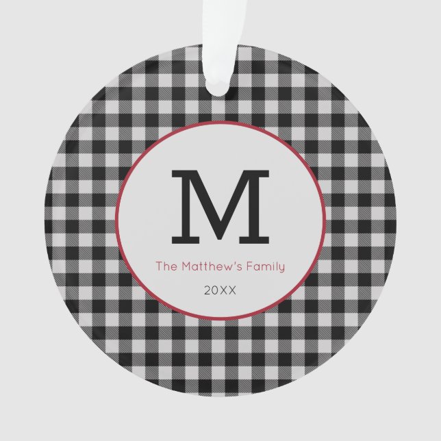 Monogramme moderne noir blanc noir blanc de Buffal (devant)