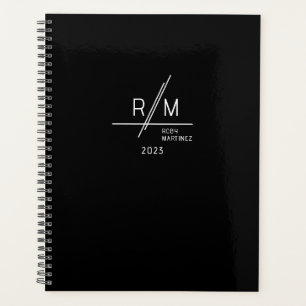 Monogramme moderne noir et blanc