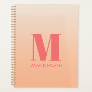Monogramme moderne Nom initial Peach Gradient
