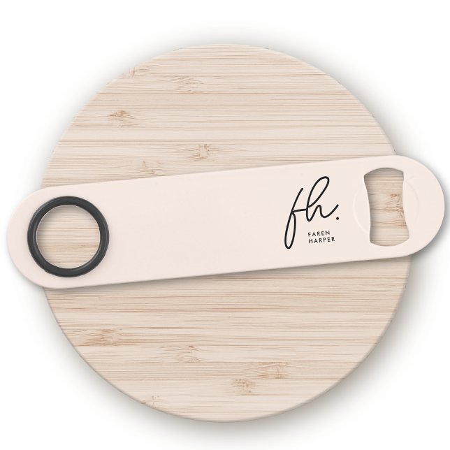 Monogramme Moderne Script Girinine Rose-Blanc (Créateur téléchargé)