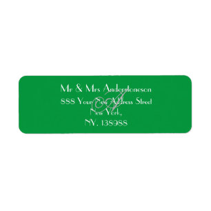 Monogramme Moderne Simple Cool Vert Adresse de ret