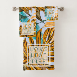 Monogramme Motif de feuille végétale de feuillage