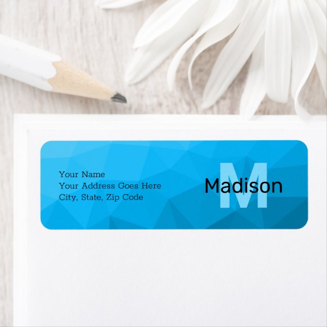 Monogramme motif de maillage géométrique dégradé c (En situation)