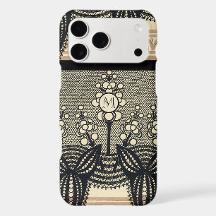 Monogramme Motif floral Art Nouveau Vintage pour i