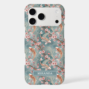 Monogramme motif japonais Sakura Koi Fish