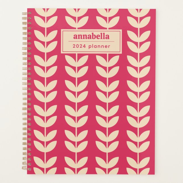 Monogramme Motif Vibe Vibe Rose Personnalisé (Devant)