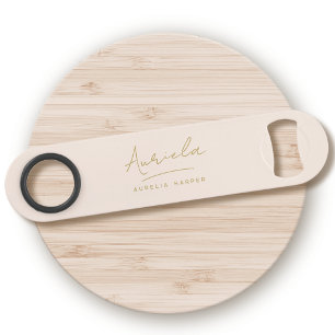 Monogramme Neutre Moderne Design minimaliste Or Bl