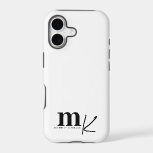 Monogramme Noir Blanc Minimaliste Moderne