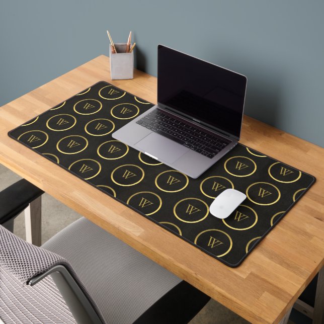 Monogramme noir Chalkboard or Fusion simple modern (Bureau 2)