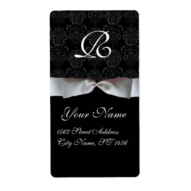 MONOGRAMME NOIR ET BLANC DE DOMMASK RIBBON (Devant)