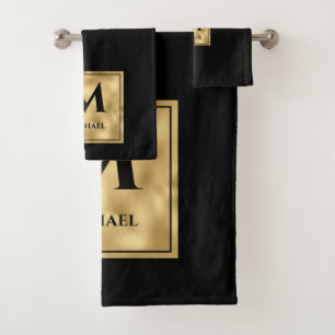 Monogramme noir et or Elégant luxe