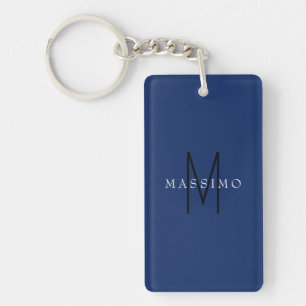 Monogramme Noir Professionnel Bleu Votre Nom