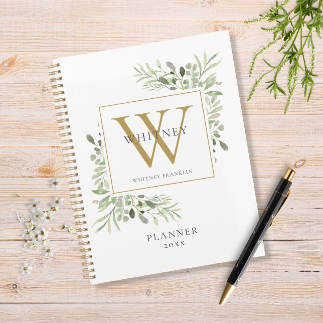 Monogramme Nom Élégant Verdure 2023 (Créateur téléchargé)
