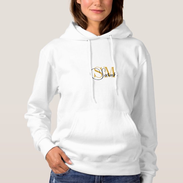 Monogramme Nom & Femmes Sweat - shirt à capuche de (Devant)