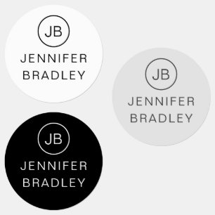 Monogramme Nom personnalisé Tags Étiquettes scolai