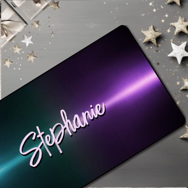 Monogramme ombré élégant turquoise violet (Créateur téléchargé)