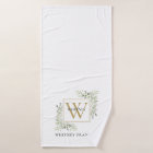 Monogramme Or en Chic avec verdure d'eucalyptus 