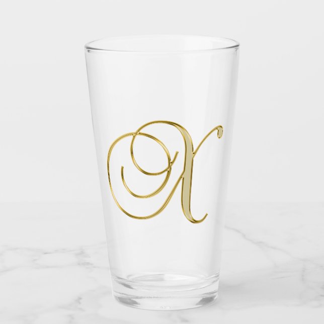 Monogramme or X verre (Devant)