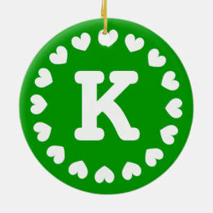 Monogramme ornement de Noël avec initiales de nom
