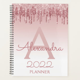 Monogramme Paillettes Rose Gold 2022 Rose Pâle