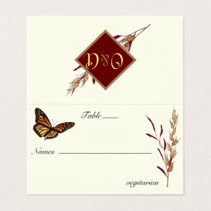 Monogramme papillon mariage de automne Monarch