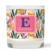 Monogramme Pastel Rose Fauvism Pots de jardin