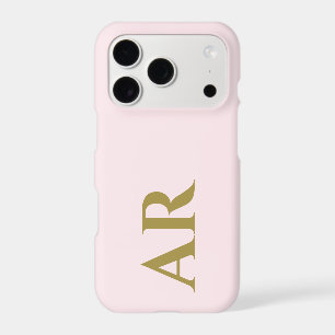 Monogramme Pastel Rose Or Initiales Minimaliste Ch