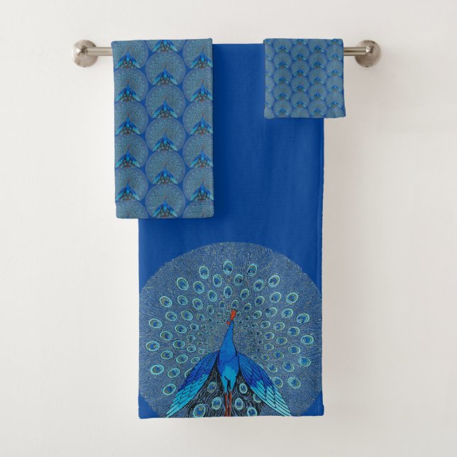 Monogramme Peacock Turquoise Bleu Monogramme Ensem (En situation)