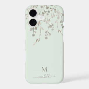 Monogramme personnalisé à l'aquarelle botanique su