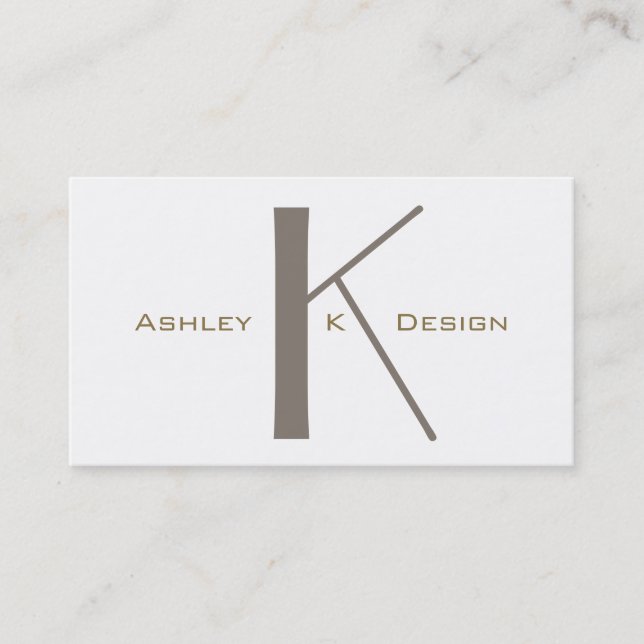 Monogramme Personnalisé Arts Graphiques Carte de v (Devant)