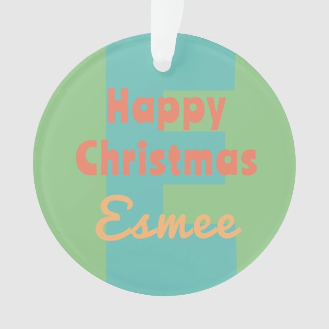 monogramme personnalisé corail corail rose pêche (devant)