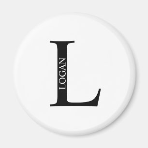 Monogramme personnalisé et aimant de nom