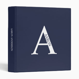 Monogramme personnalisé et Classeur de nom
